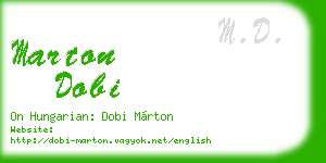 marton dobi business card